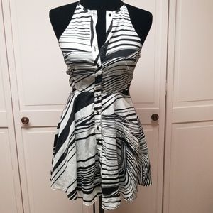 Black and white summer print dress